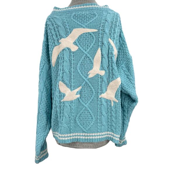 Taylor Swift Blue Cable Knit Cardigan - Picture 2 of 9